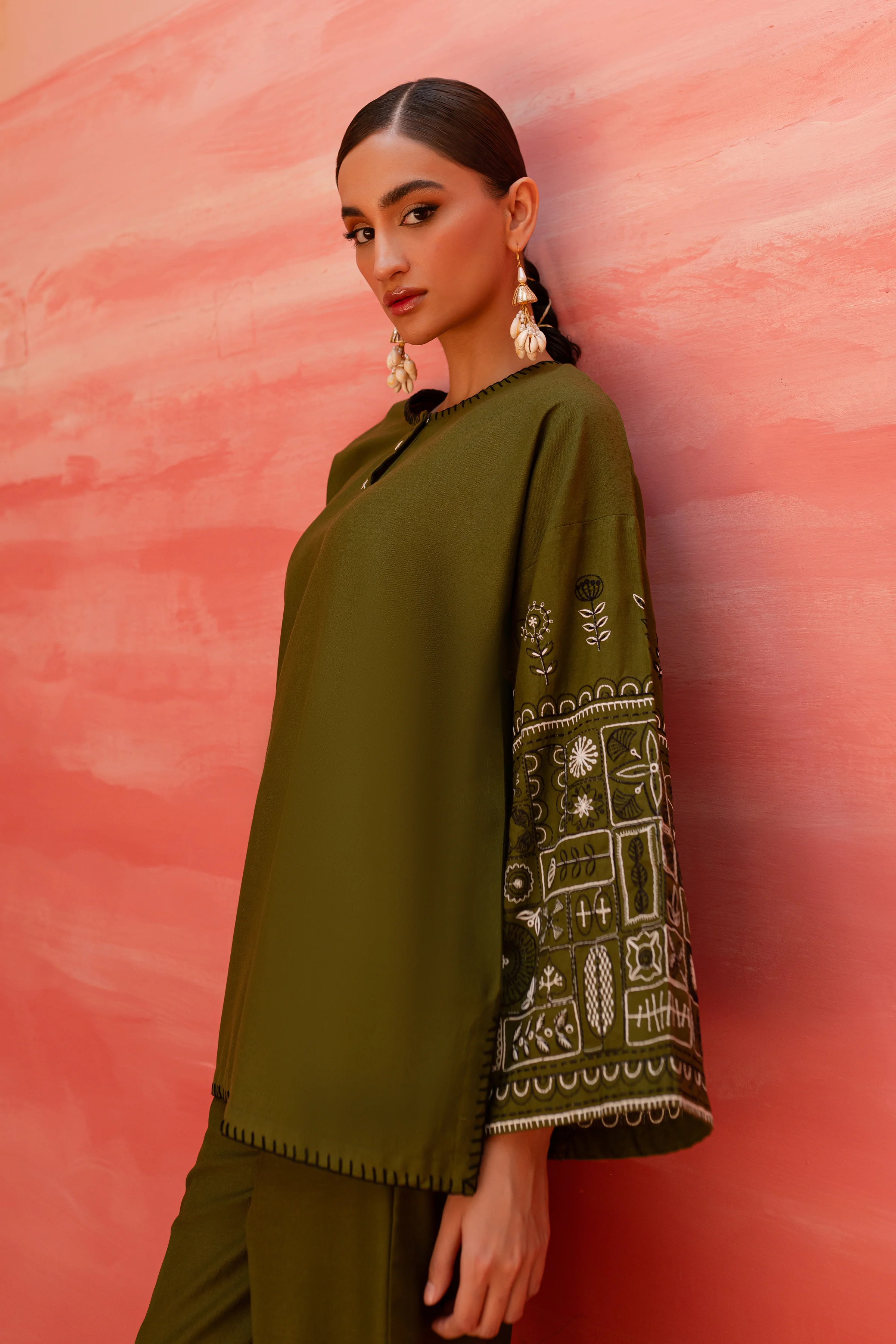 Atwood 2Pc - Embroidered Karandi Dress - Image 5