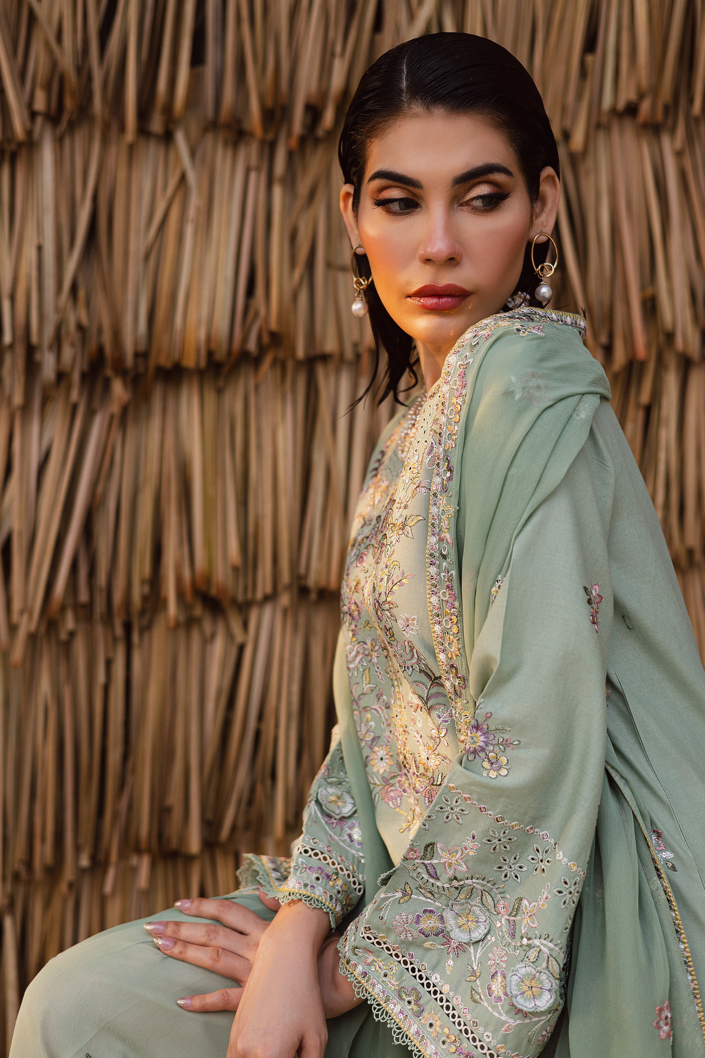 Brandon 3Pc - Embroidered Khaddar Dress - Image 7