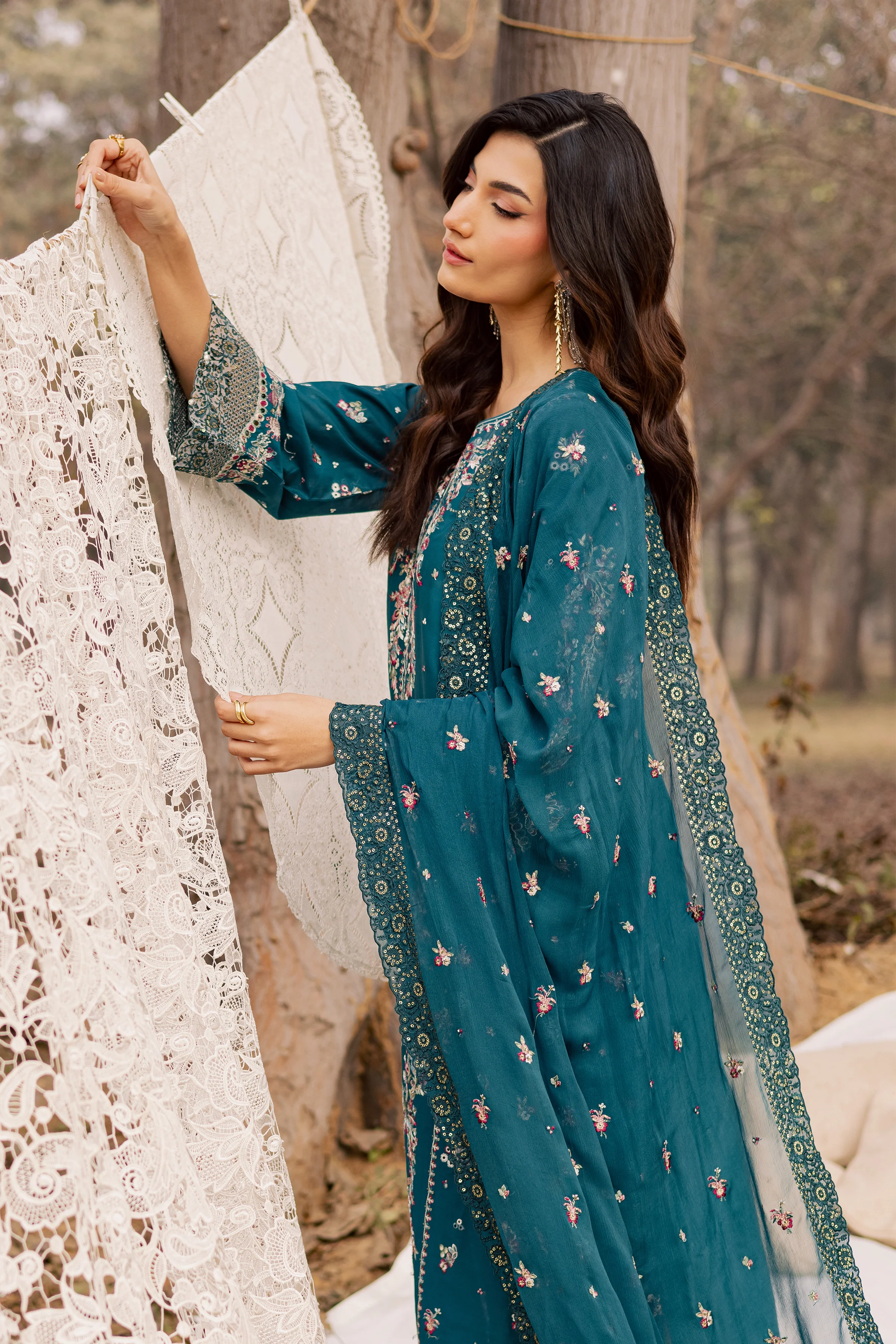 Shane 3Pc - Festive Embroidered Lawn - Image 3