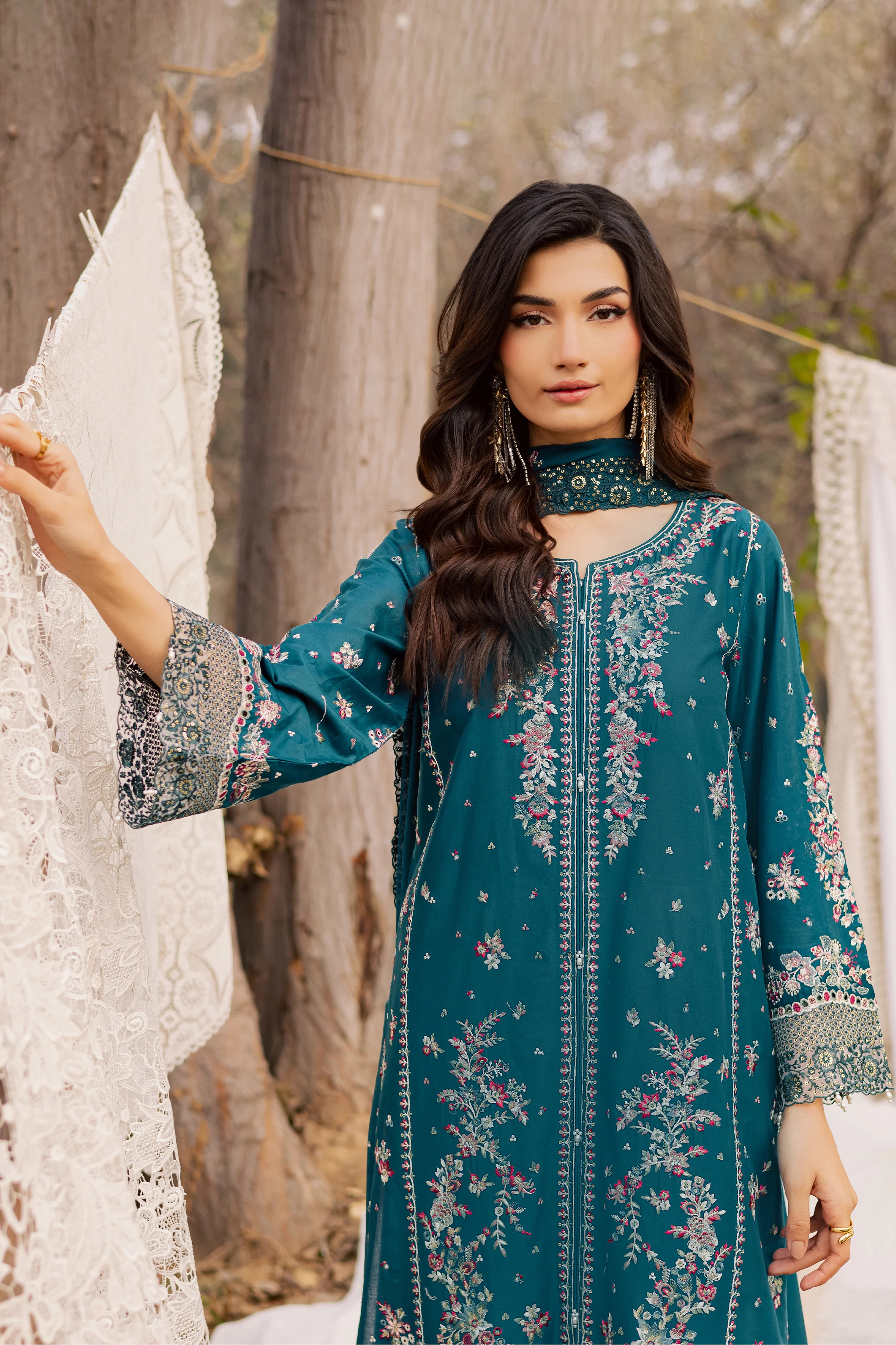Shane 3Pc - Festive Embroidered Lawn - Image 5