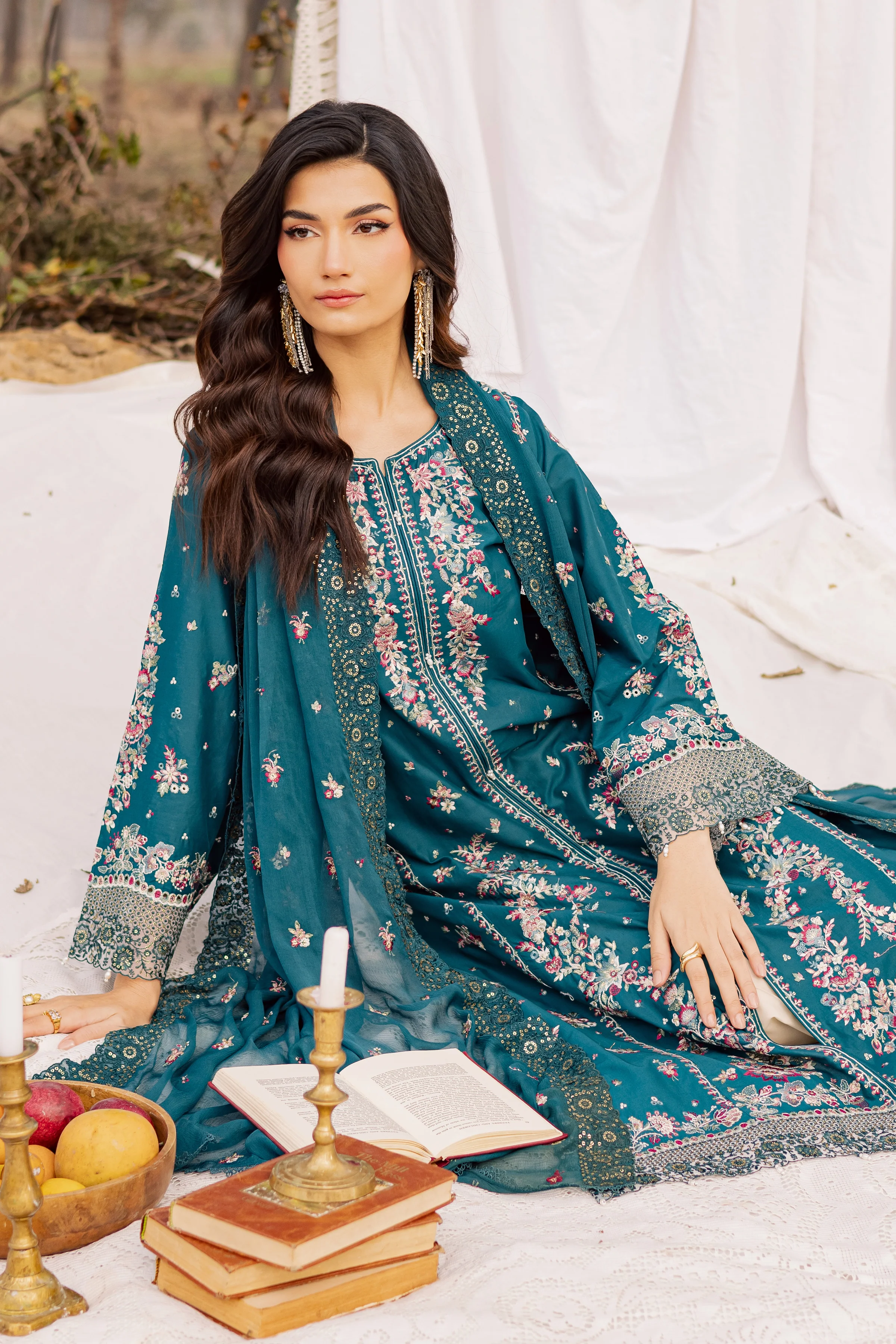Shane 3Pc - Festive Embroidered Lawn - Image 6